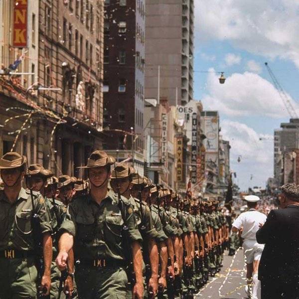 00 Welcome Home parade in Brisbane, Australia for the 8th Battalion of the Royal Australian Re...jpg