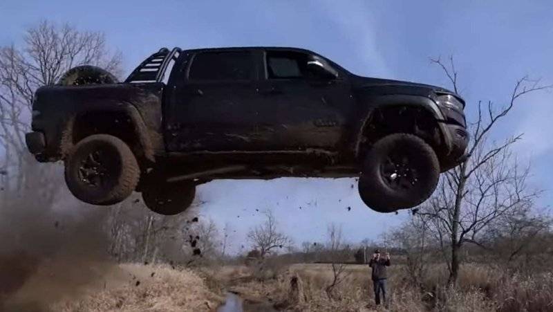 2021 Ram Rebel 1500 TRX 700hp jumps 80ft over ditch - record youtube nonsense.jpg