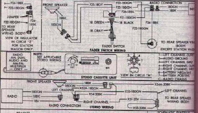 1970 AM radio install with rear speaker - wiring question | For B