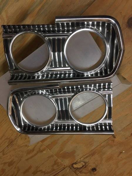 SOLD - 1965 NOS Coronet Headlight Bezels | For B Bodies Only Classic ...