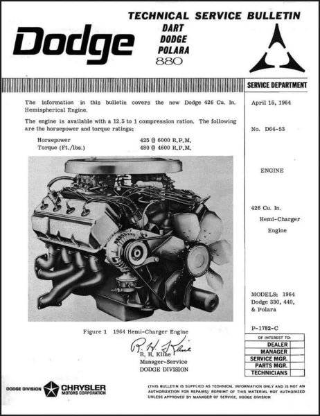 426 Hemi-Charger Engine Tech Bulletin - April '64.jpg