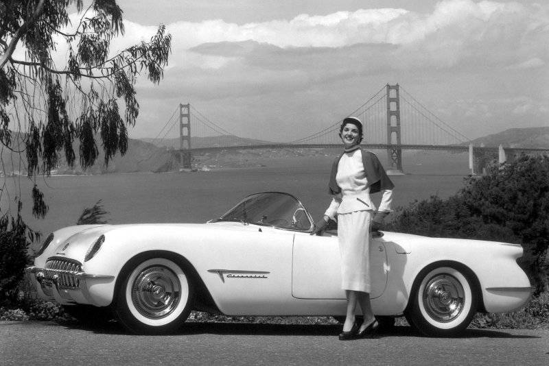 53 Corvette Advert. #1 SF & Lady.jpg