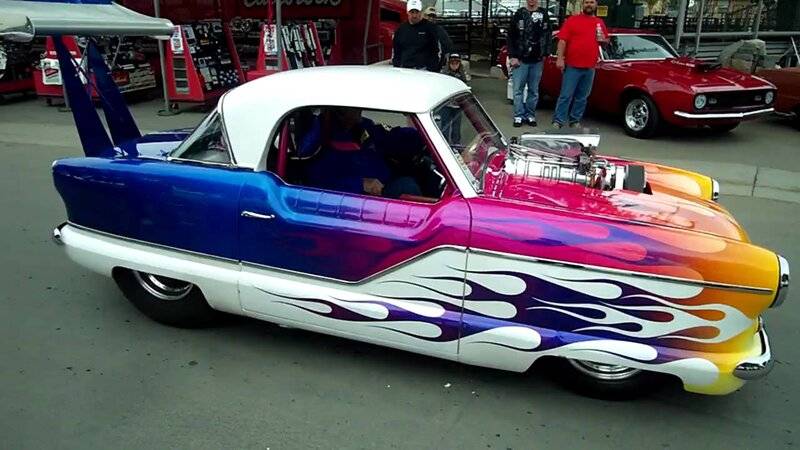 59 Nash Metropolitan Pro-Street blown - blue & white with flames.jpg