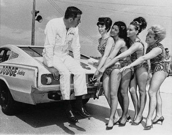 66 Charger Nascar #6 & track babes.jpg