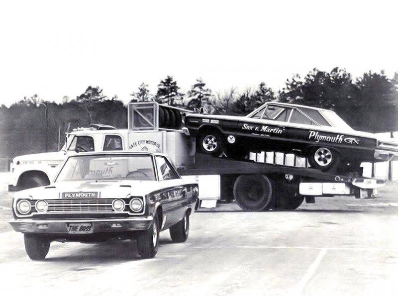 67 GTX Hemi Sox & Martin cars & hauler.jpg