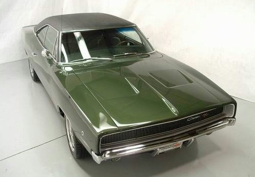 68 Charger RT GG1 Dark Racing Green Blk stripe top & guts - front.jpg