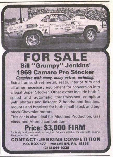 69 Camaro SS PS Bill Grumpy Jenkins for sale add.jpg