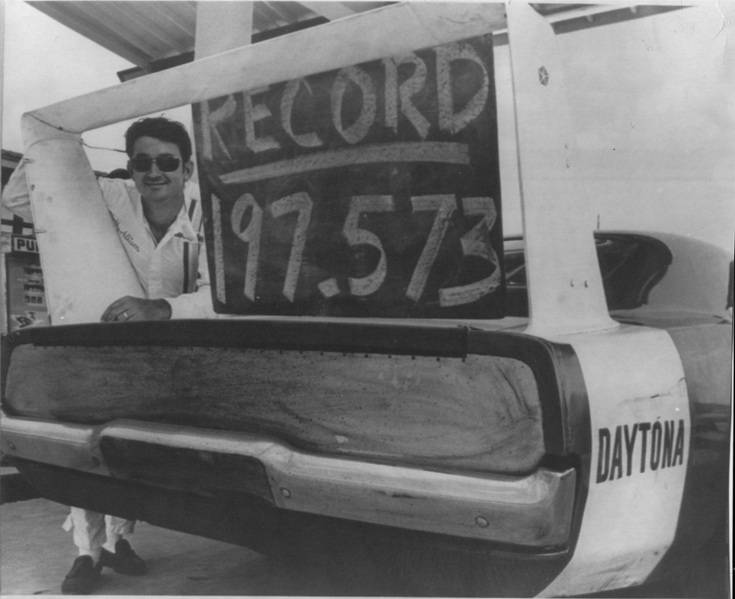 69 Daytona Charger Nascar #22 Bobby Allison testing 197mph at Talladega Aug. 68.jpg