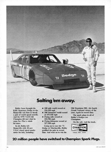 '69 Dodge K&K Hemi Charger Daytona  & NASCAR driver Bobby Isaac's 1971 World Records.jpg