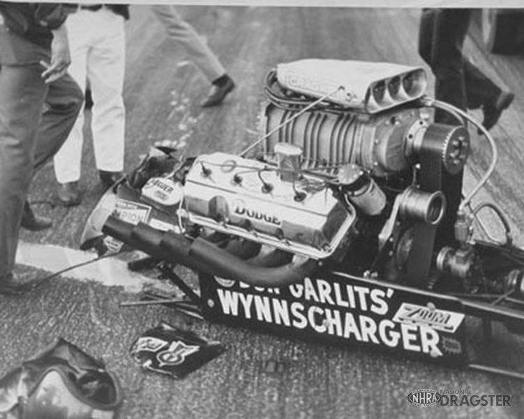 70 Dragster TF Swamp Rat #12 Don Garlits 1970 clutch explosion -  engine forward.jpg