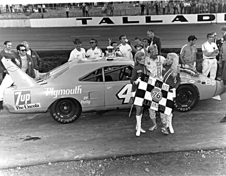 70 Superbird Nascar #40 Petty Enterprise #7 Taladega Winners circle.jpg