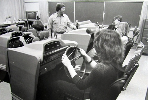 70's Drivers Ed simulators with Dodge Emblems & Gauges.jpg