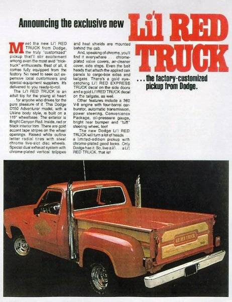 78 D-150 Dodge Lil' Red Express Advert. #1.jpg