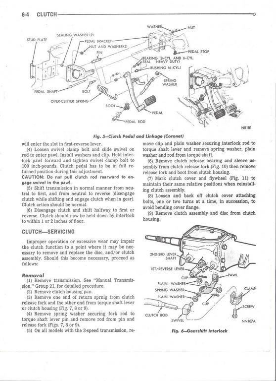 Clutch pedal engaging at upper limit | For B Bodies Only Classic Mopar ...