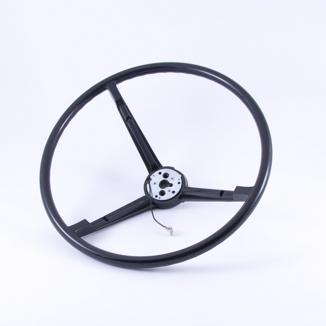 BE&A 3 spoke plack plastic steering wheel - part #260-69B.jpg