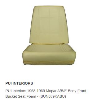 68/69 BUCKET SEAT FOAM