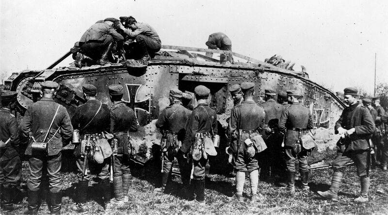 Captured-British-Mk--V-tank-in-German-markings---Library-of-Congress-Photo-cph-3c36088.jpg