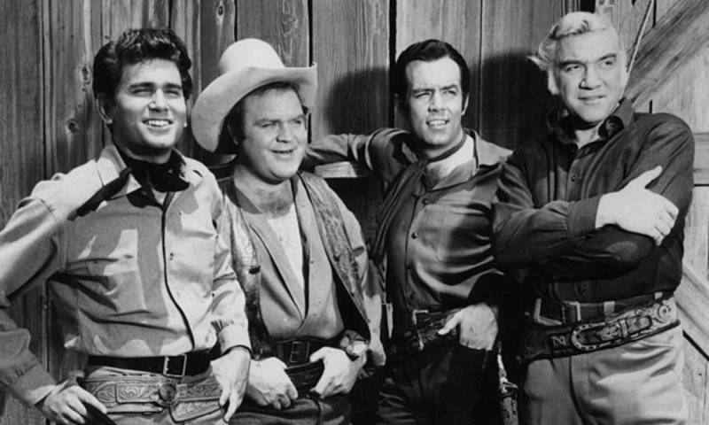 Cartwright family from the TV series Bonanza (1959-1973) - Little Joe (Michael Landon), Hoss (...jpg