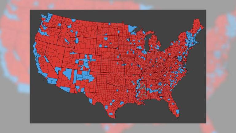 Donald Trump 2024 Election Map 314 Electoral & the popular vote 53 Sen. 220 House.jpg