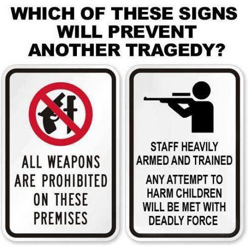 Gun a sign gun free zone or armed to the hilt -which will keep you safer.jpg