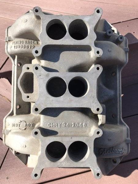 FOR SALE - Original A12 Edelbrock aluminum intake manifold | For B ...