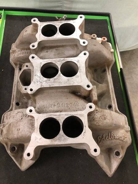 SOLD - Original A12 SIX PACK Aluminum Intake 3412046 | For B Bodies ...