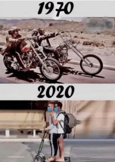 Liberal A new look 1970 & 2020 - douches on Harleys & douches on Skooters.png