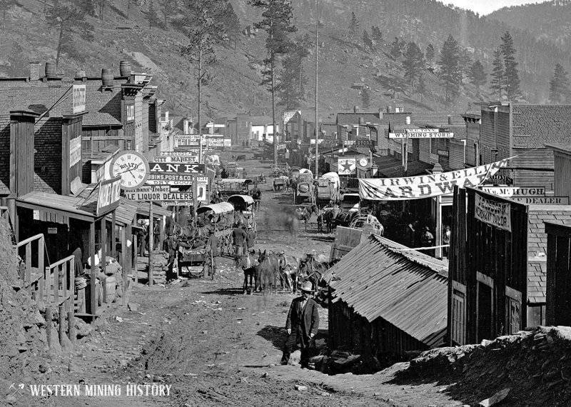 Looking down Main Street of the rugged Wild West town of Deadwood, Dakota Territory, 1877.jpg