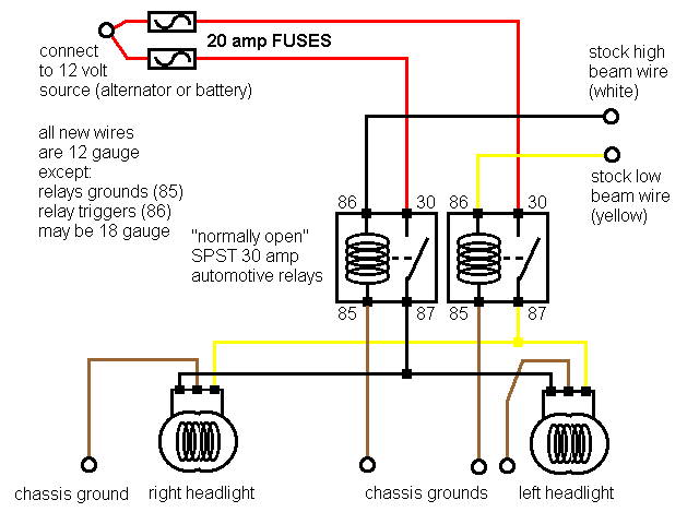 Mopar 68-70 Headlights Relay Schematic to help brighten headlights (1) RR forum.gif