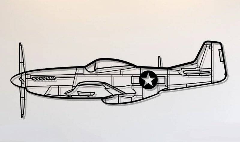 P-51 Mustang - Powder Coated Steel Wall Art.jpg