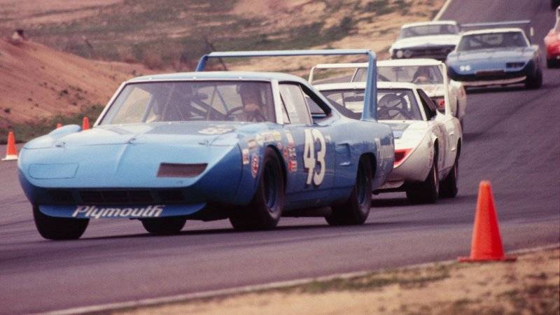 Richard Petty in his '70 Plymouth Superbird at Riverside Raceway - 1970.jpg