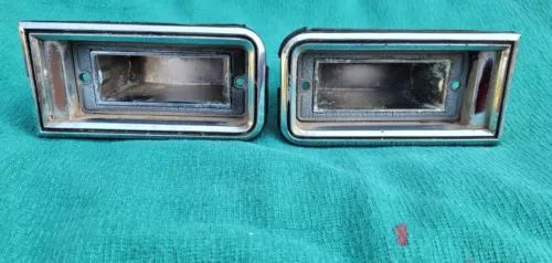 1966 Dodge Coronet Deck Lid Trunk Back Up Reverse Bezels - Pair - Picture 1 of 3