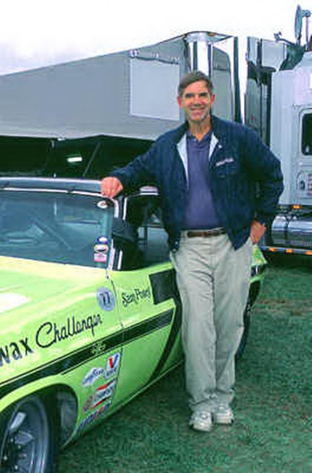 WEB11-74617-SAMPLE Sam Posey & his old 70 Challenger Trans Am car.jpg