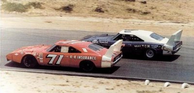 69 Daytona Charger Nascar #7 Jack McCoy 1970 photo Riverside #4 along side the K&K car.jpg