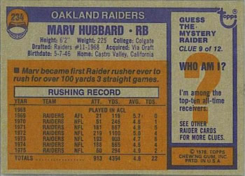 Oakland Raiders Marv Hubbard Stats Trading card.jpg