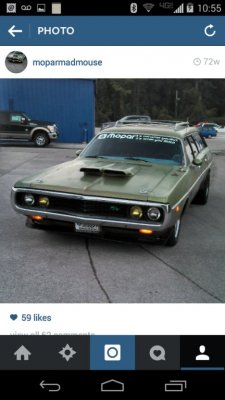 1972 coronet fake r/t  wagon.mild 318 four speed